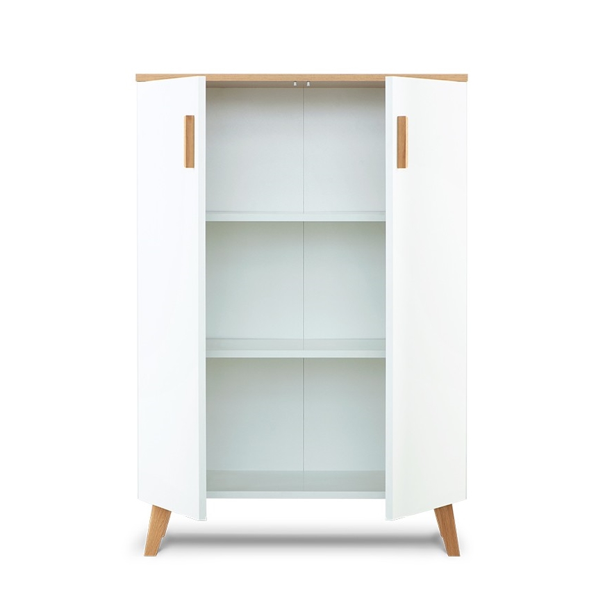 Комод FRISK 117x80 см білий/натуральний дуб