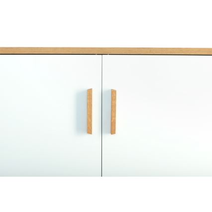 Комод FRISK 117x80 см білий/натуральний дуб