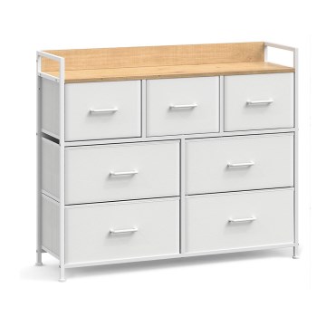 Комод із шухлядами KIRA білий/коричневий