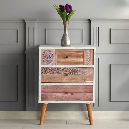 Комод LIZA 68x50 белый/коричневый