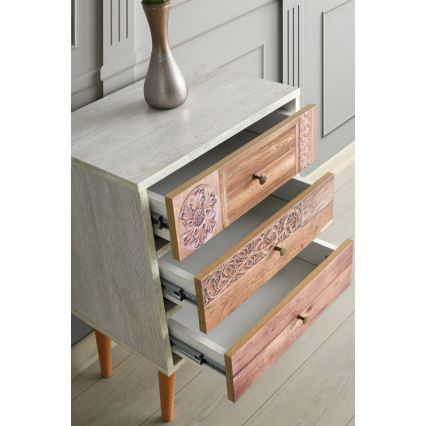 Комод LIZA 68x50 белый/коричневый