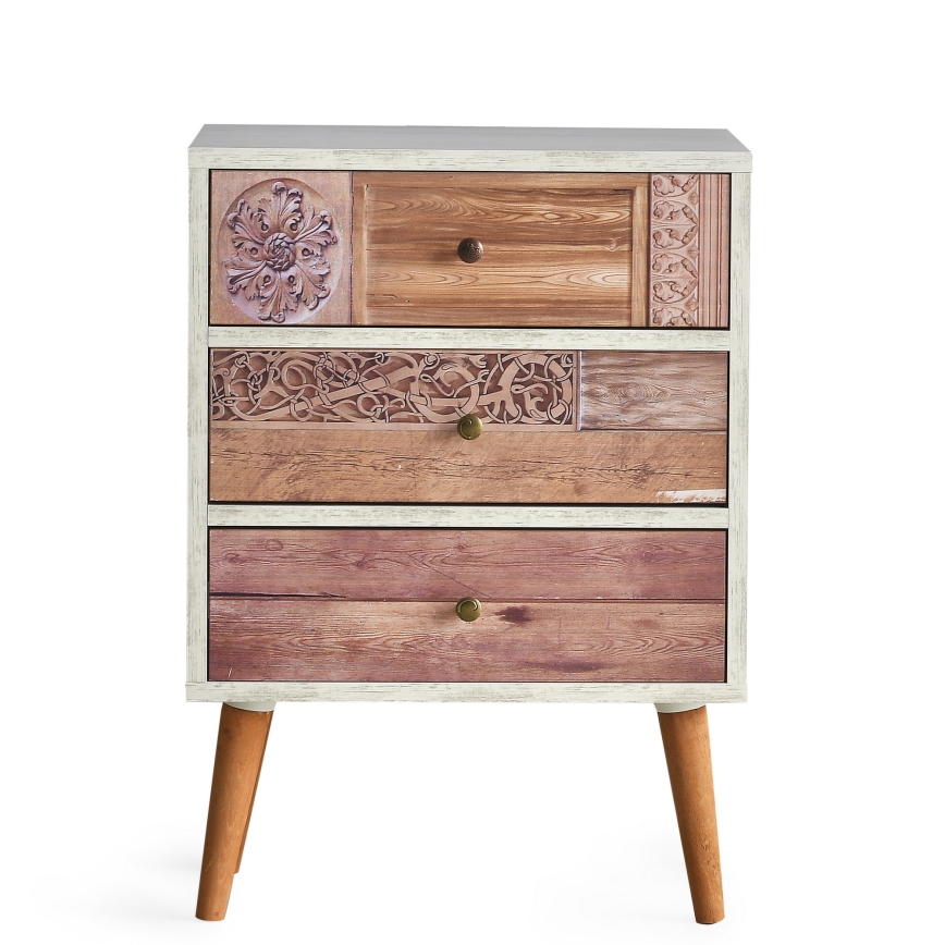 Комод LIZA 68x50 білий/коричневий