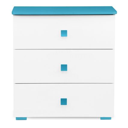Комод PABIS 87x83 см білий/синій