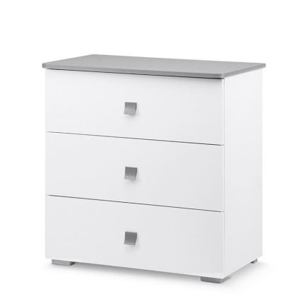 Комод PABIS 87x83 см білий/сірий