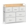Комод с ящиками KIRA белый/коричневый