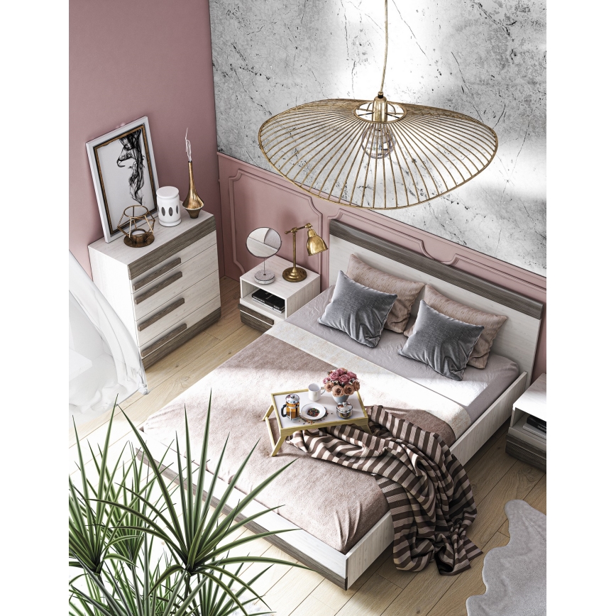 Комод SARPA 96x86 см білий/коричневий