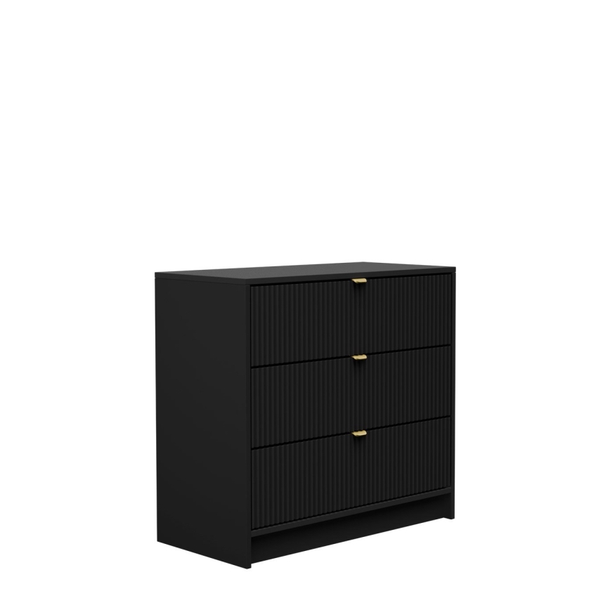Комод TIRENO 75x80 см чорний