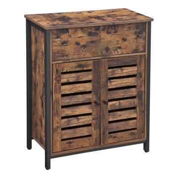 Комод з шухлядами FIRA коричневий/чорний