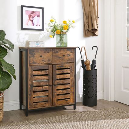 Комод з шухлядами FIRA коричневий/чорний