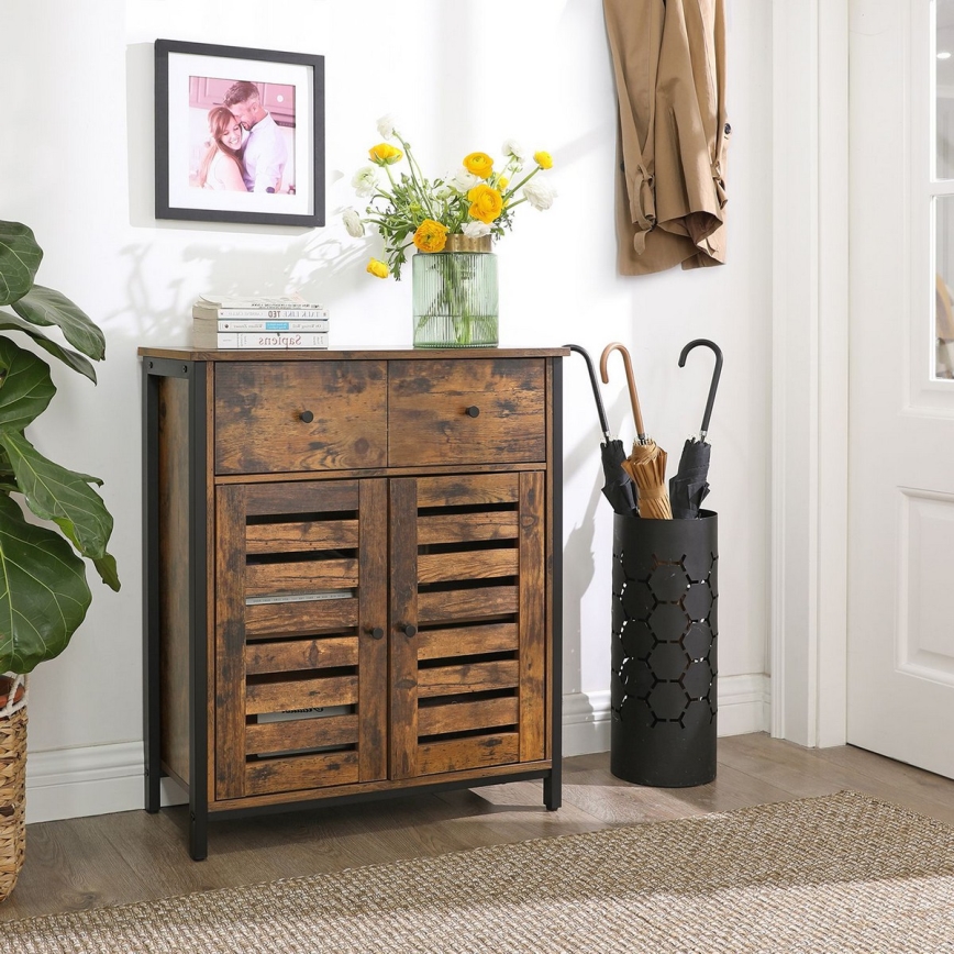 Комод з шухлядами FIRA коричневий/чорний