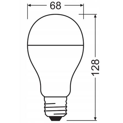 КОМПЛЕКТ 2x LED-лампи VALUE CLASSIC E27/19W/230V 2700K - Osram