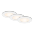 КОМПЛЕКТ 3x встраиваемых потолочных LED‑светильников для ванной LED/6W/230V 3000K IP44 белый