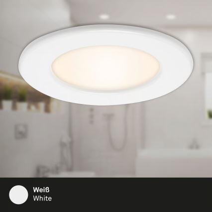 КОМПЛЕКТ 3x встраиваемых потолочных LED‑светильников для ванной LED/6W/230V 3000K IP44 белый