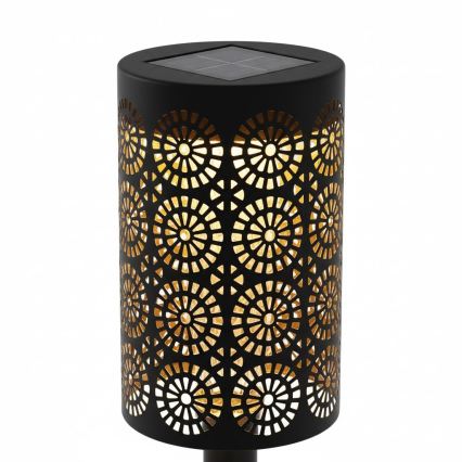 КОМПЛЕКТ 4x сонячних LED-ламп DECOR LED/1,2V 150 mAh 3000K 39 cm IP44 чорний