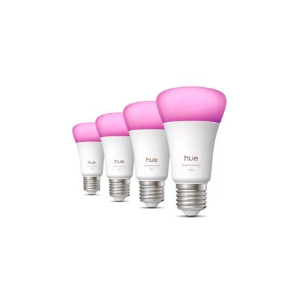 Комплект из 4 диммируемых LED-ламп Philips Hue WHITE AND COLOR AMBIANCE E27/6W/230V 1000-20000K