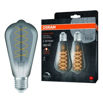 Комплект из 2 диммируемых LED-ламп VINTAGE FILAMENT E27/7,8W/230V 1800K - Osram