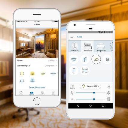 Комплект 2x диммируемых светодиодных ламп A60 E27/9W/230V 2700K Wi-Fi + пульт дистанционного управления - WiZ