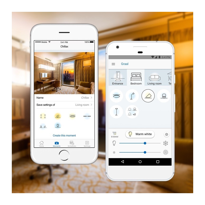 Комплект 2x диммируемых светодиодных ламп A60 E27/9W/230V 2700K Wi-Fi + пульт дистанционного управления - WiZ