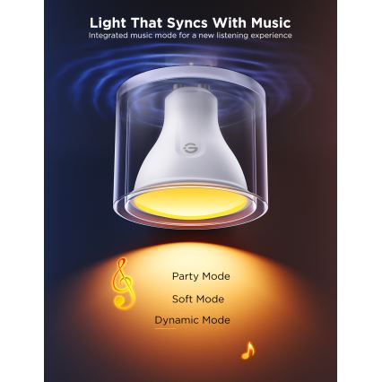 Набор из 2 светодиодных диммируемых ламп LED RGBWW MATTER GU10/4,8W/230V 2700-6500K Wi-Fi - Govee