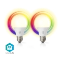 Комплект из 2 диммируемых светодиодных ламп SmartLife RGBW, цоколь E27, 9 Вт, 230 В, Wi‑Fi, 2700–6500 К