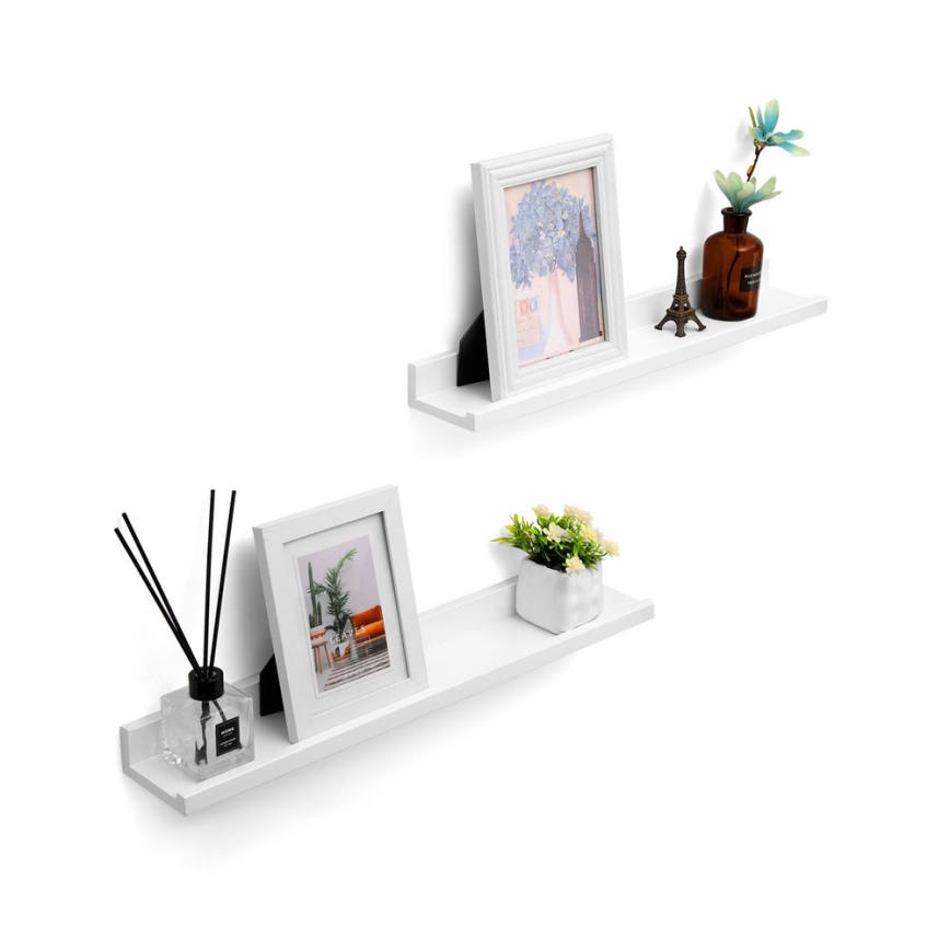 Комплект из 2 настенных полок SHELFY, белого цвета