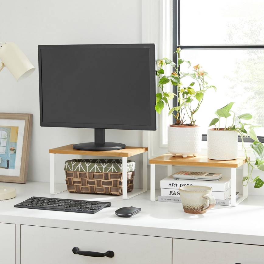 Комплект из 2 полок для хранения MARGE, белый/коричневый