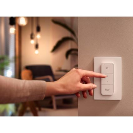 Набір 2x LED затемнювана лампа Philips Hue WHITE AMBIANCE GU10/4,2W/230V 2200-6500K + диммер-перемикач