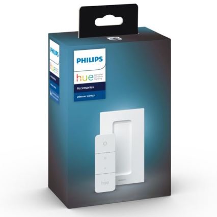 Набір 2x LED затемнювана лампа Philips Hue WHITE AMBIANCE GU10/4,2W/230V 2200-6500K + диммер-перемикач