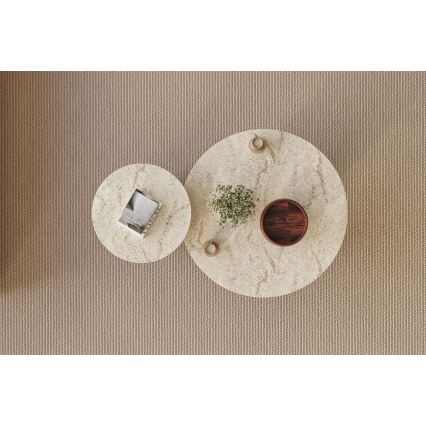Комплект из 2 журнальных столиков PURO, Ø 40/70 cm, орех/бежевый