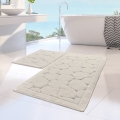 Комплект из 2 ковриков для ванной LINO, 60×100 см, кремовый