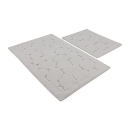 Комплект из 2 ковриков для ванной LINO, 60×100 см, кремовый
