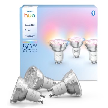 Комплект из 3 диммируемых LED-ламп Philips Hue White And Color Ambiance Essential GU10/4,7W/230V 2200-6500K