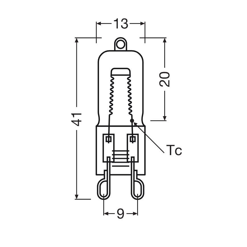 Комплект із 3 лампочок для духовки HALOPIN G9/25W/230V 2700K - Osram