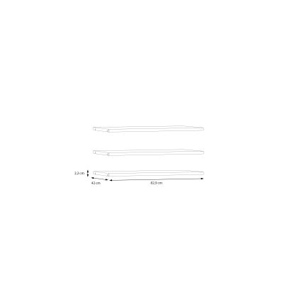 Комплект из 3 полок TIRO, серого цвета