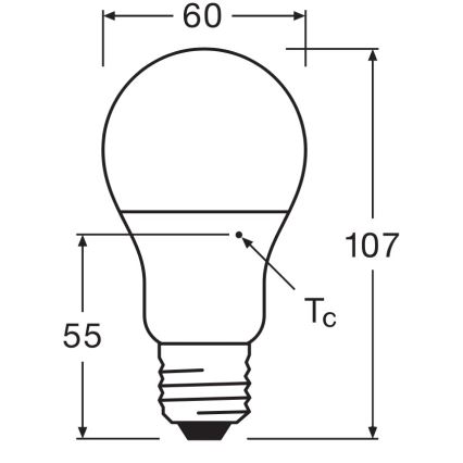 Комплект із 3 світлодіодних ламп A60 E27/8,5W/230V 6500K - Osram