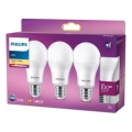Комплект із 3 світлодіодних ламп Philips A60 E27/13W/230V 2700K