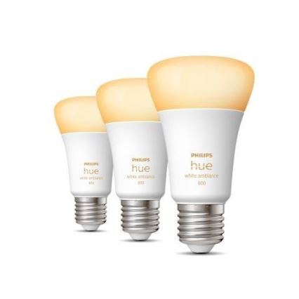 Komplekt 3 sht. svitlodiodnykh lamp zi zminnoyu yaskravistyu Philips Hue WHITE AMBIANCE A60 E27/6W/230V 2200-6500K