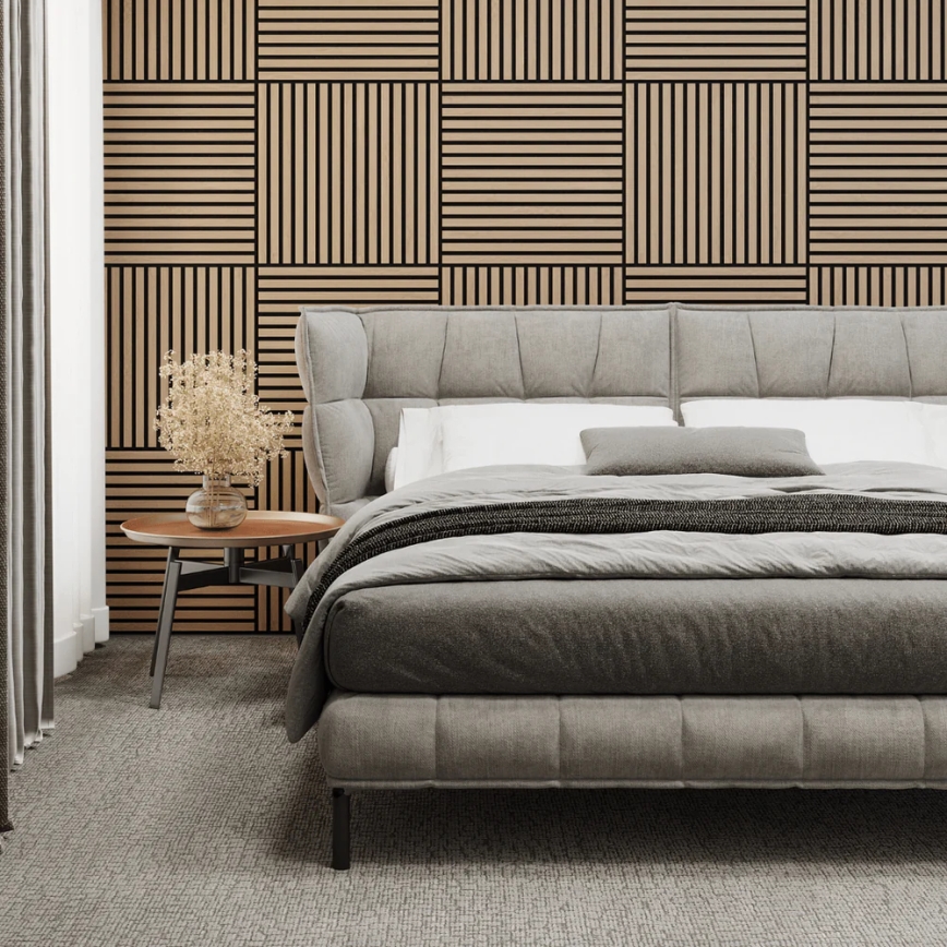 Комплект із 4 акустичних панелей DANVIKEN 60×60 см, дуб