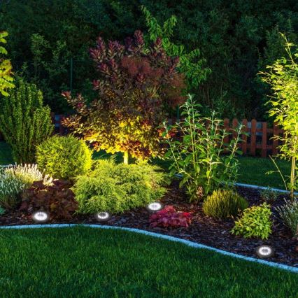 Комплект из 4 солнечных светодиодных ламп CLAVO LED, 1×AAA, 4000K, IP44, 300 mAh