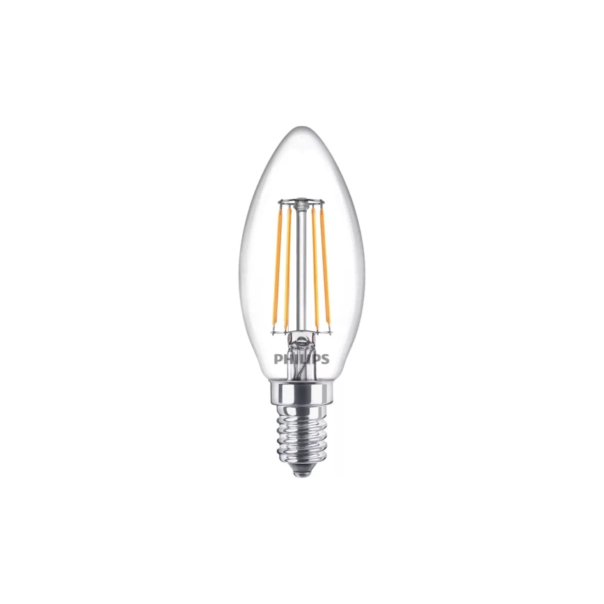 Комплект із 4 світлодіодних ламп Philips B35 у вінтажному стилі, 14/4,3W/230V 2700K