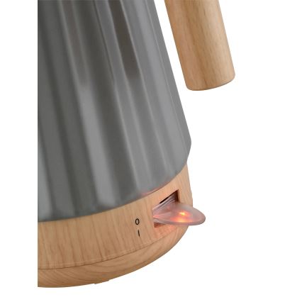 Concept RK0092 - Електричний чайник 1,5 л 1500W/230V темно-сірий/декор під дерево/кераміка