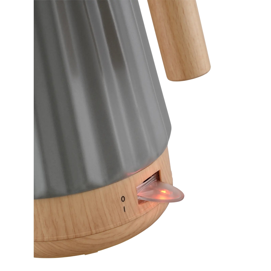 Concept RK0092 - Електричний чайник 1,5 л 1500W/230V темно-сірий/декор під дерево/кераміка