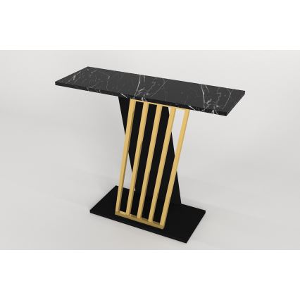 Консольний столик GRAVITY 76,8x90 см чорний/золотий