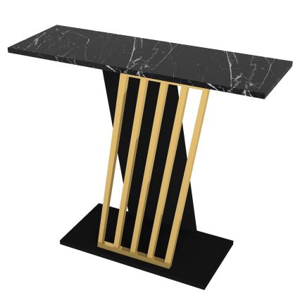 Консольний столик GRAVITY 76,8x90 см чорний/золотий