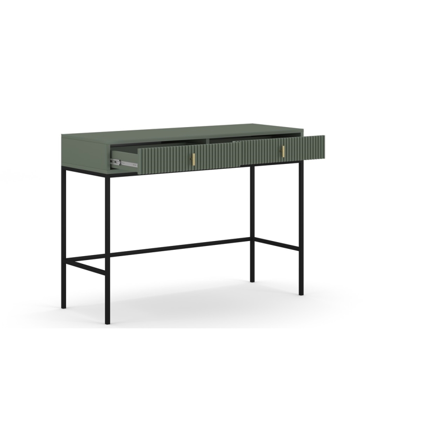 Консольный стол SUE зелёный/чёрный