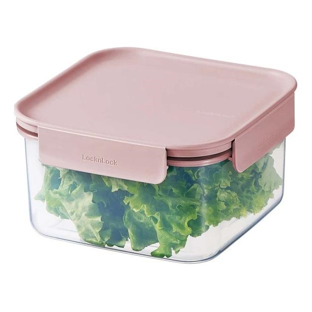 Контейнер для продуктів Класик Плюс 1,25 л рожевий/прозорий