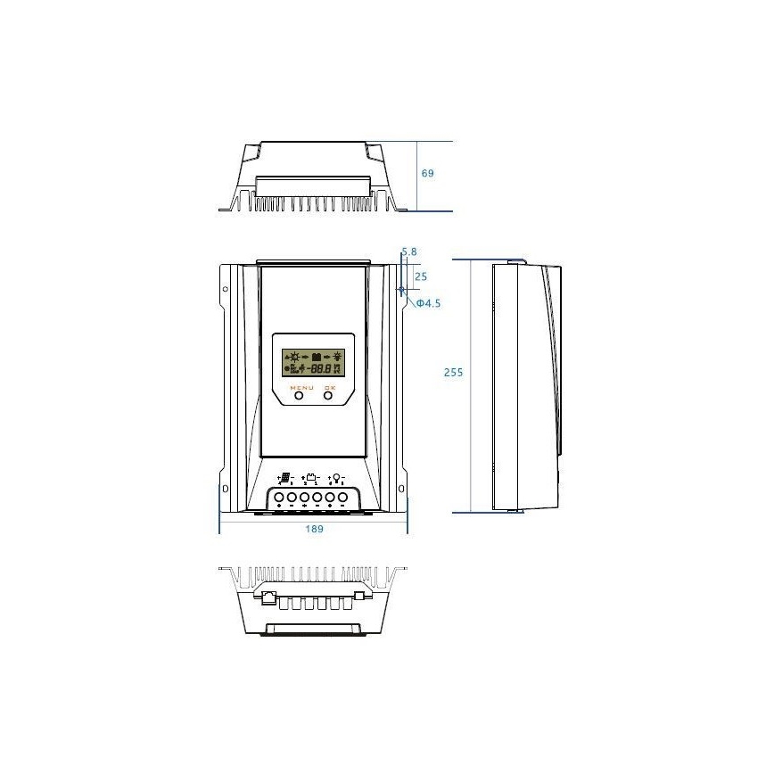 Контролер заряду сонячних батарей MPPT 12/24V/40A