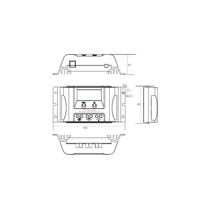 Контролер заряду сонячних батарей MPPT 12V/15A IP32