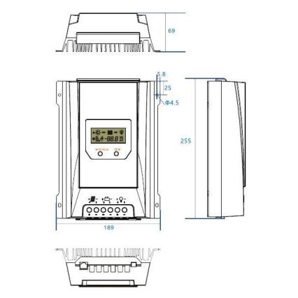 Контроллер заряда солнечных батарей MPPT 12/24V/40A