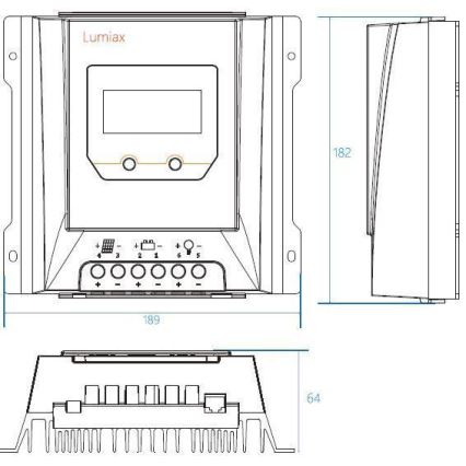 Контроллер заряда солнечных батарей MPPT MT2075 12/24V/20A
